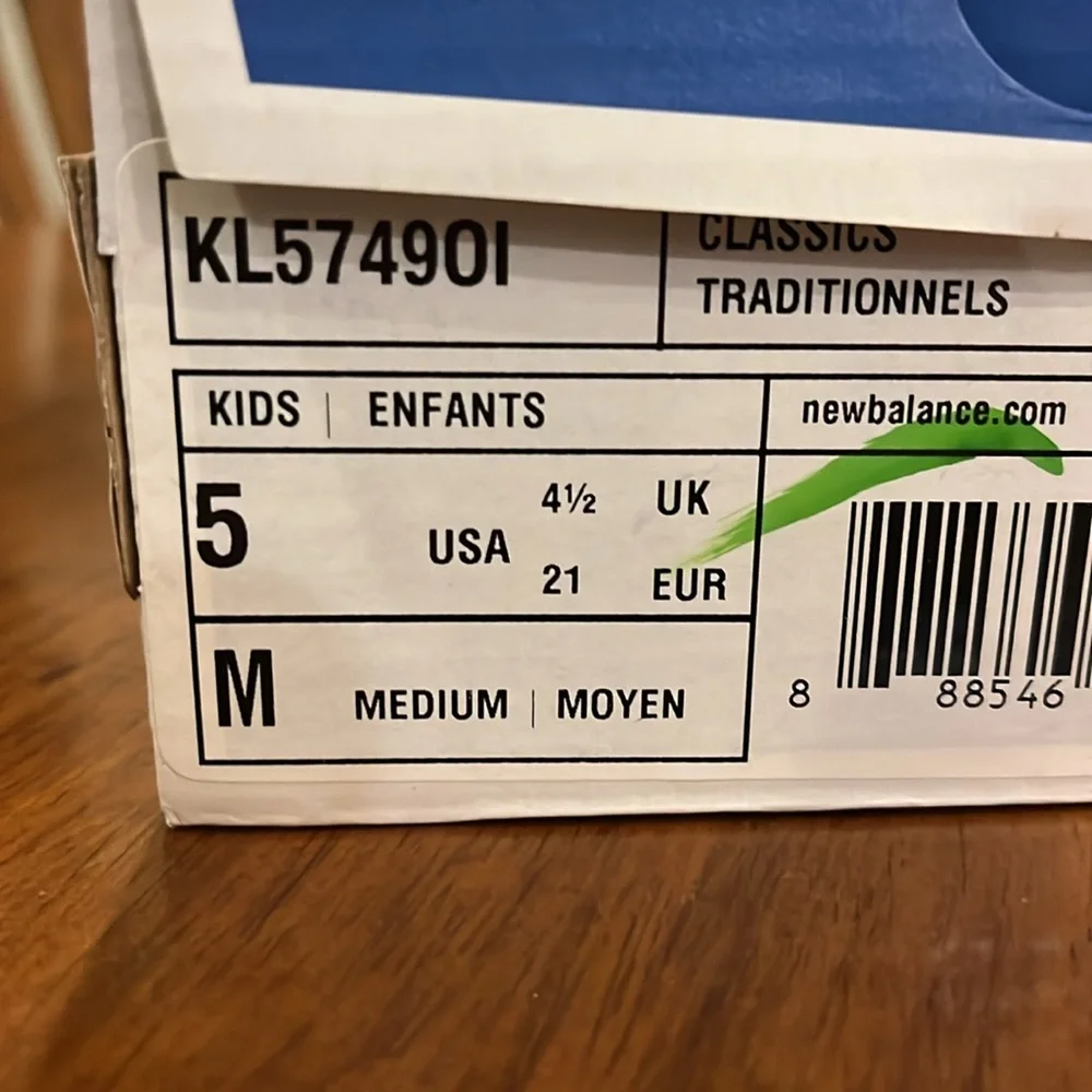 New Balance KL5749OI 574 Shoes Sneakers new Boys Girls Toddlers Size 5